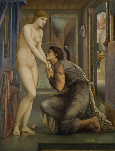 Pygmalion en het Beeld door Edward Burne Jones